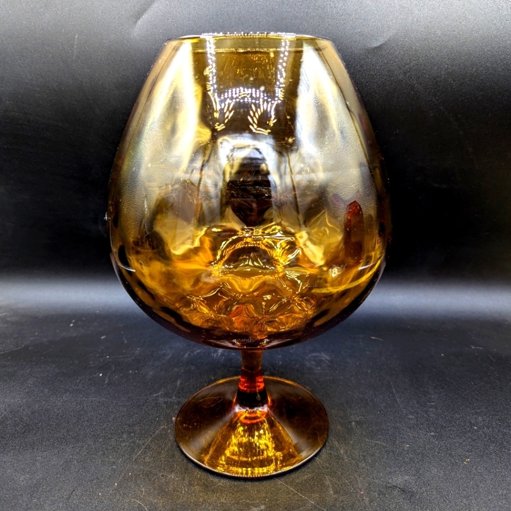 VTG Empoli amber glass brandy snifter